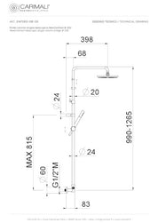 CARIMALI NEW CONTRACT TELESCOPIC ROUND SHOWER COLUMN