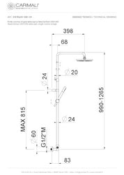 CARIMALI NEW CONTRACT FIXED SQUARE SHOWER COLUMN