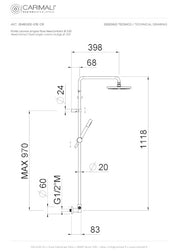 CARIMALI NEW CONTRACT FIXED ROUND SHOWER COLUMN