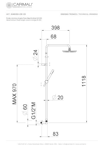 CARIMALI NEW CONTRACT FIXED ROUND SHOWER COLUMN