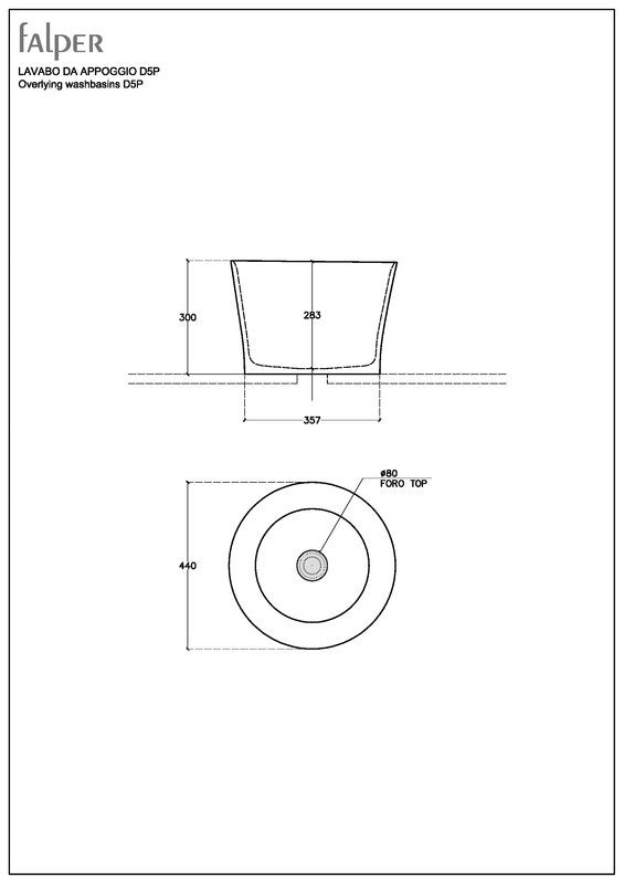 FALPER HANDMADE LAVABO DA APPOGGIO