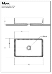 FALPER MATT 58 COUNTERTOP BASIN IN CRISTALPLANT