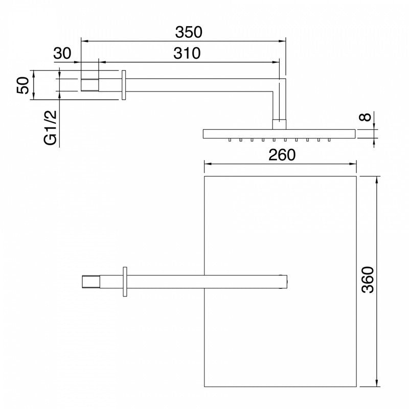 TREEMME ARCHÉ WALL-MOUNTED SHOWER HEAD