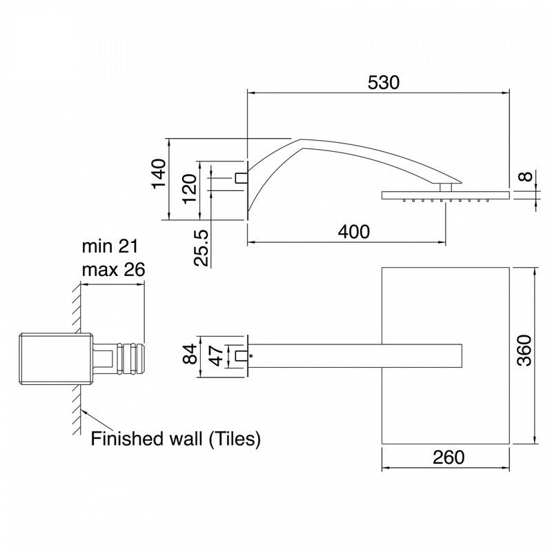 TREEMME ARCHÉ WALL-MOUNTED SHOWER HEAD