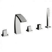 TREEMME ARCHÉ 5-HOLE DECK-MOUNTED BASIN MIXER WITH PULL-OUT HAND SHOWER