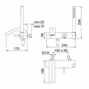 TREEMME ARCHÉ MISCELATORE MONOCOMANDO ESTERNO VASCA