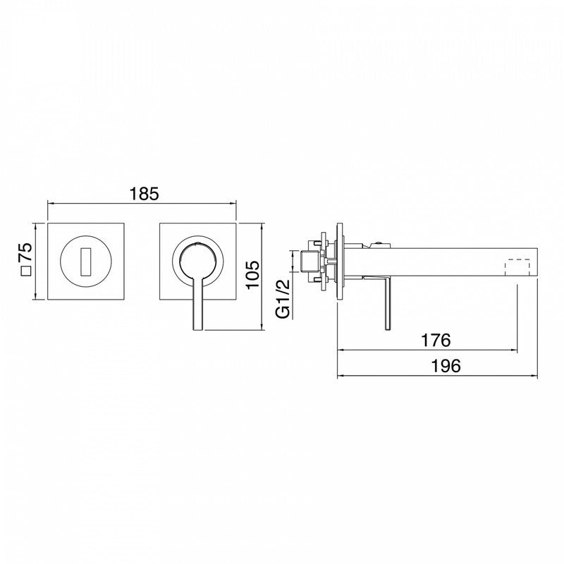 TREEMME TIME-TIME OUT MISCELATORE MONOCOMANDO LAVABO A INCASSO 176