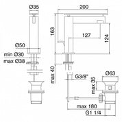 TREEMME TIME-TIME OUT MISCELATORE MONOCOMANDO LAVABO 124