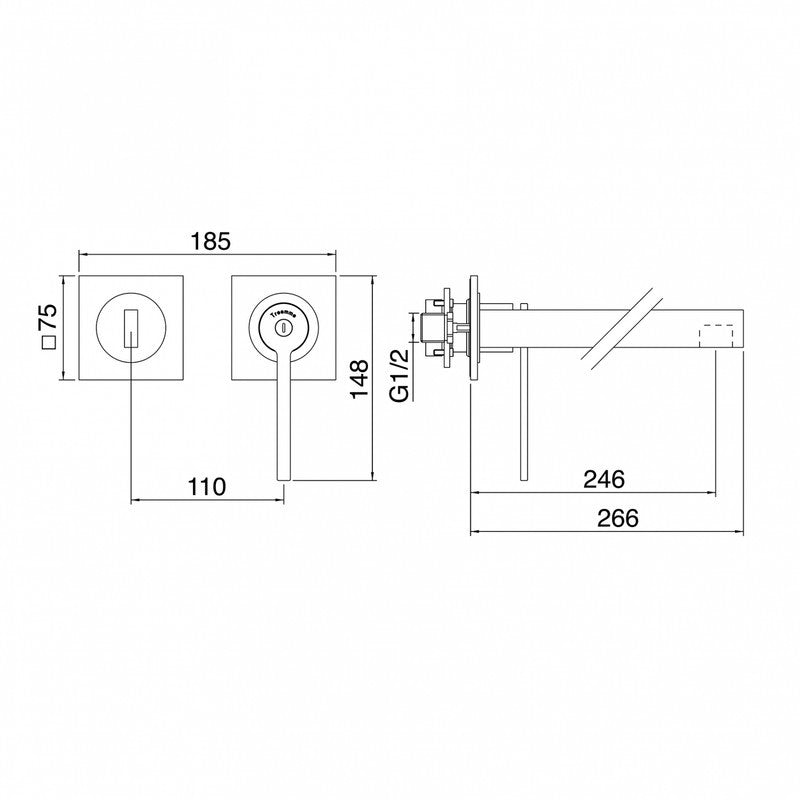 TREEMME TIME- TIME OUT MISCELATORE MONOCOMANDO LAVABO A INCASSO 246