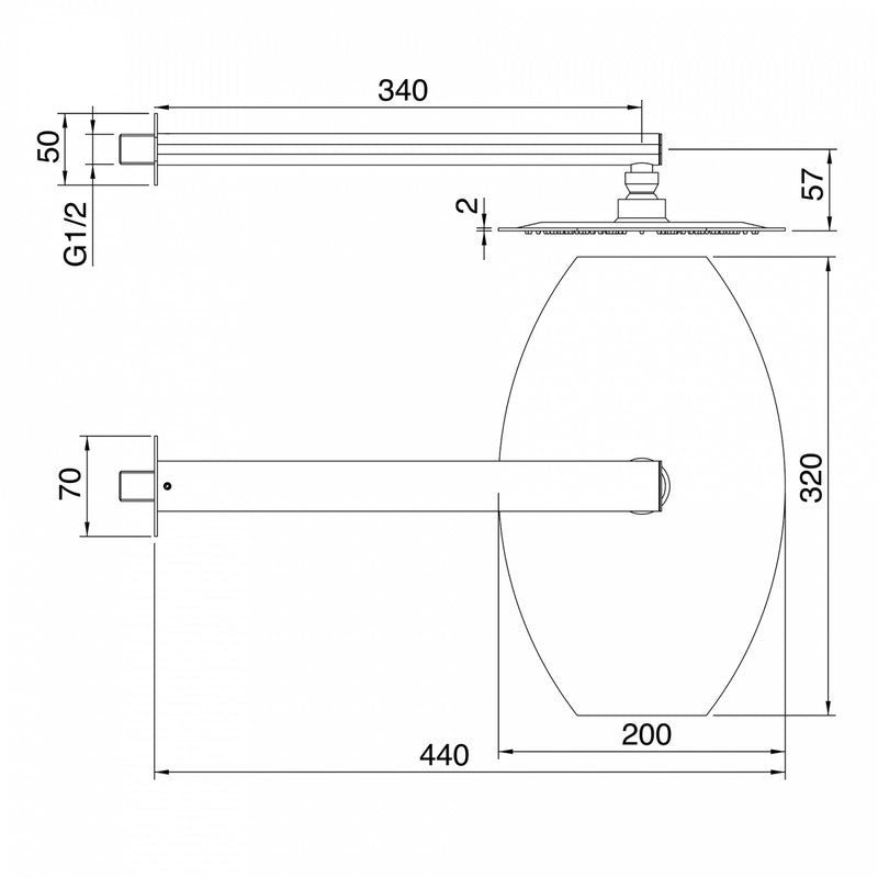 TREEMME HEDÓ WALL-MOUNTED SHOWER HEAD
