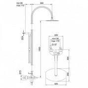 TREEMME HEDÓ WALL MOUNTED SHOWER COLUMN