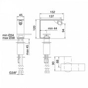 TREEMME 5MM MISCELATORE MONOCOMANDO BIDET 94