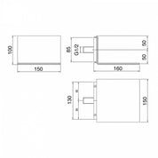 TREEMME 5MM WALL-MOUNTED WATERFALL 150