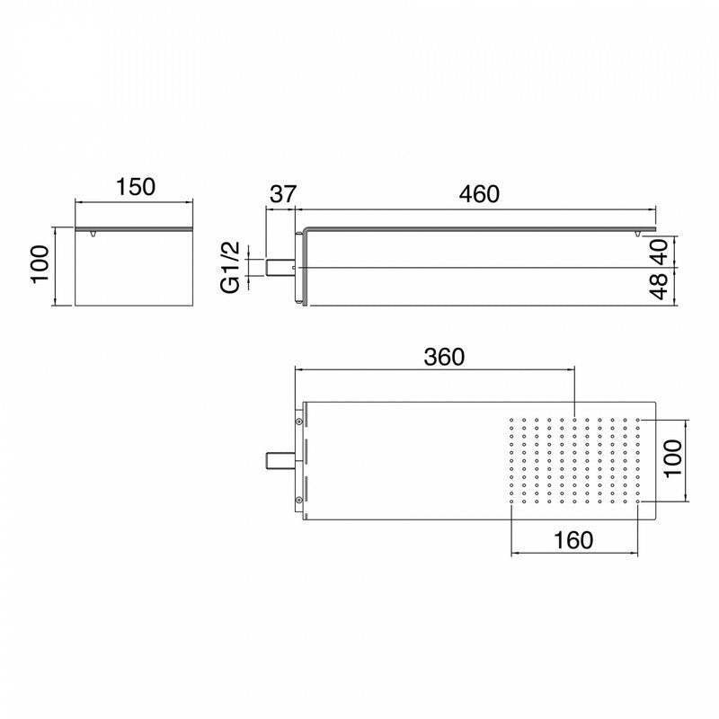 TREEMME 5MM WALL SHOWER HEAD 150
