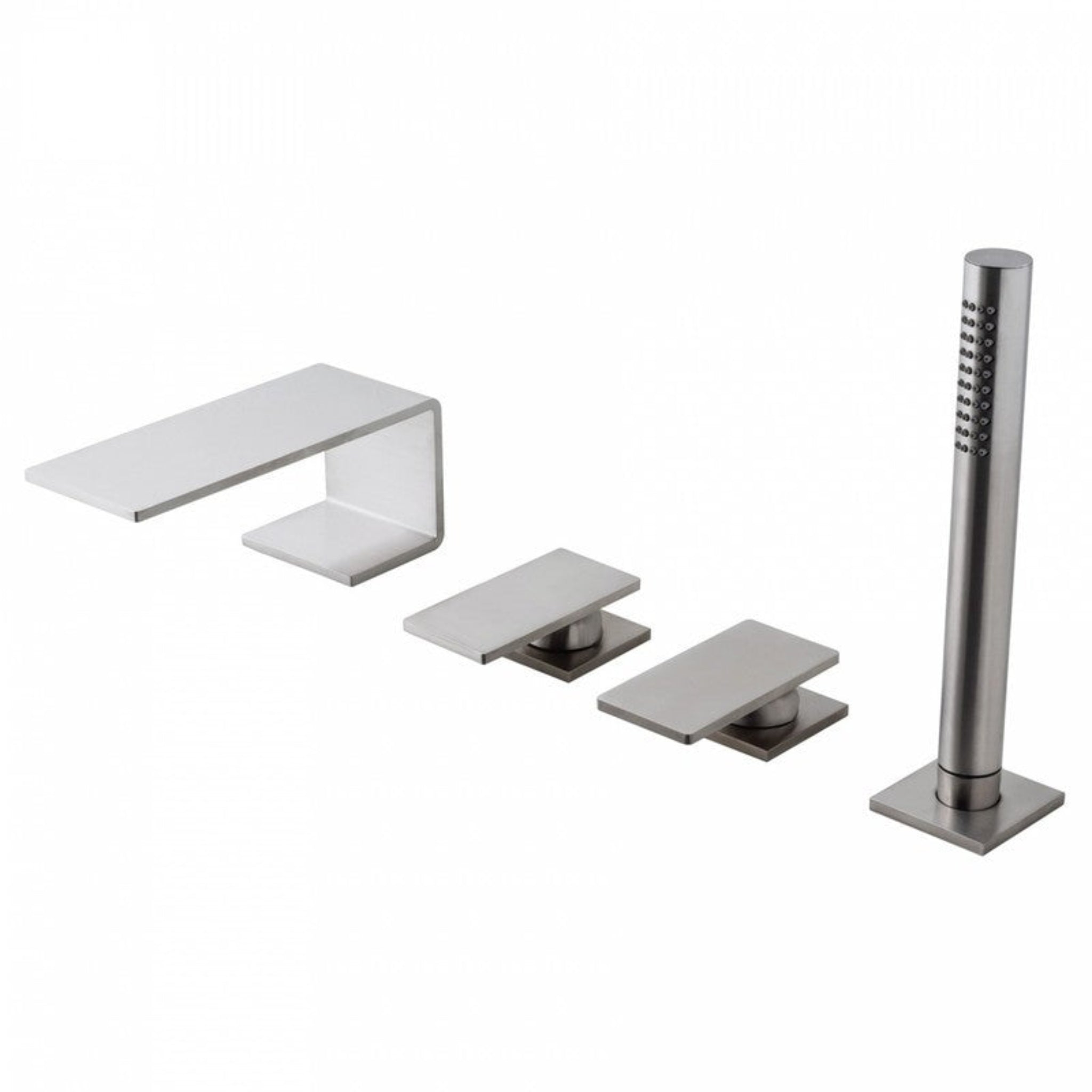 TREEMME 5MM DECK MOUNTED 4-HOLE BATH GROUP WITH PULL-OUT HAND SHOWER