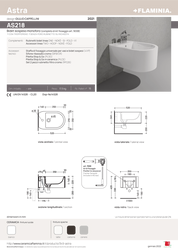 FLAMINIA ASTRA BIDET SOSPESO