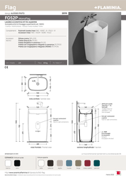 FLAMINIA MONOFLAG LAVABO FREESTANDING A PARETE