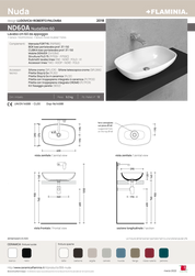 FLAMINIA NUDASLIM 60 COUNTERTOP BASIN