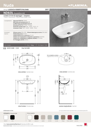 FLAMINIA NUDASLIM 60 COUNTERTOP-WALL-HUNG BASIN