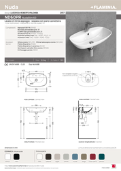 FLAMINIA NUDASLIM 60 COUNTERTOP-WALL-MOUNTED WASHBASIN