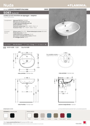 FLAMINIA NUDA 60 COUNTERTOP-WALL-MOUNTED BASIN
