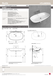 FLAMINIA NUDA 95 LAVABO DA APPOGGIO-SOSPESO