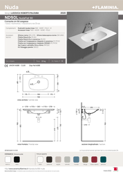 FLAMINIA NUDAFLAT 90 LAVABO A PARETE