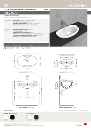 FLAMINIA IO 75 LAVABO INCASSO