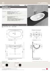 FLAMINIA IO 90 LAVABO INCASSO