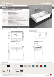 FLAMINIA MINIWASH 75 COUNTERTOP BASIN