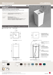 FLAMINIA MONOWASH LAVABO FREESTANDING
