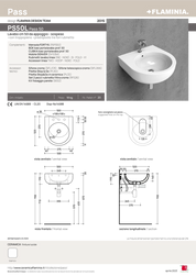 FLAMINIA PASS 50 COUNTERTOP-WALL MOUNTED BASIN