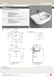 FLAMINIA PASS 62 WALL-MOUNTED COUNTERTOP BASIN