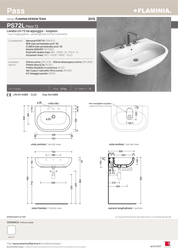 FLAMINIA PASS 72 COUNTERTOP/WALL-MOUNTED BASIN