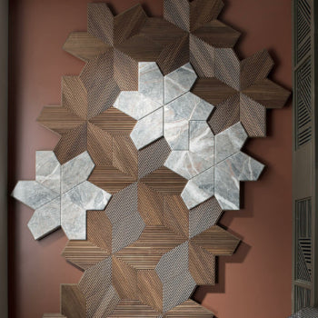 FOGLIE D'ORO 3D MODULAR BOISERIE RELEVO AZALEA 3D AND AZALEA 3D ART