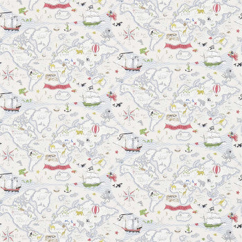 SANDERSON CARTA DA PARATI TREASURE MAP VANILLA/MULTI