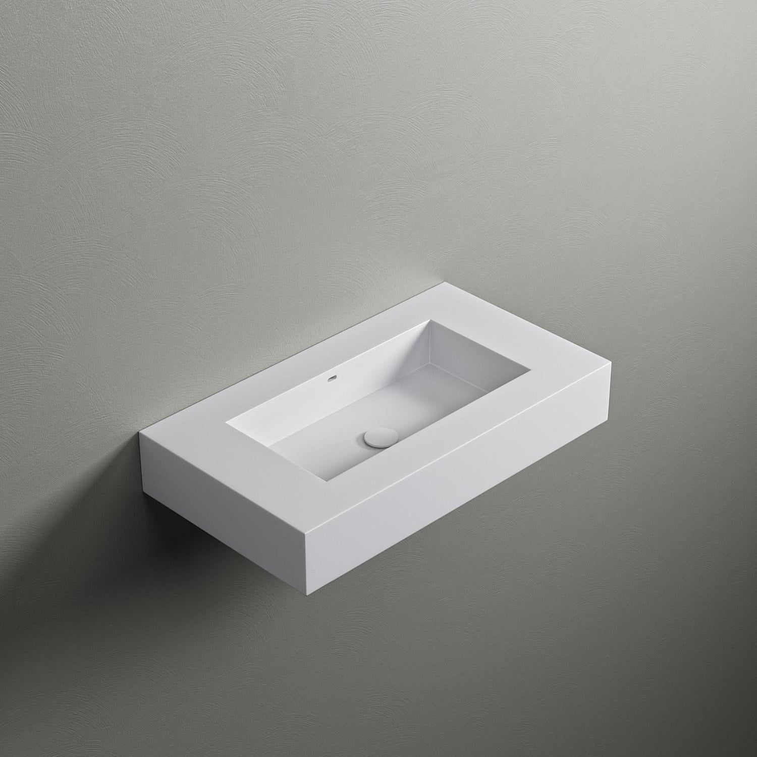 ACQUAPAZZA KUBE60 INTEGRATED BASIN FOR WALL-MOUNTED TOP