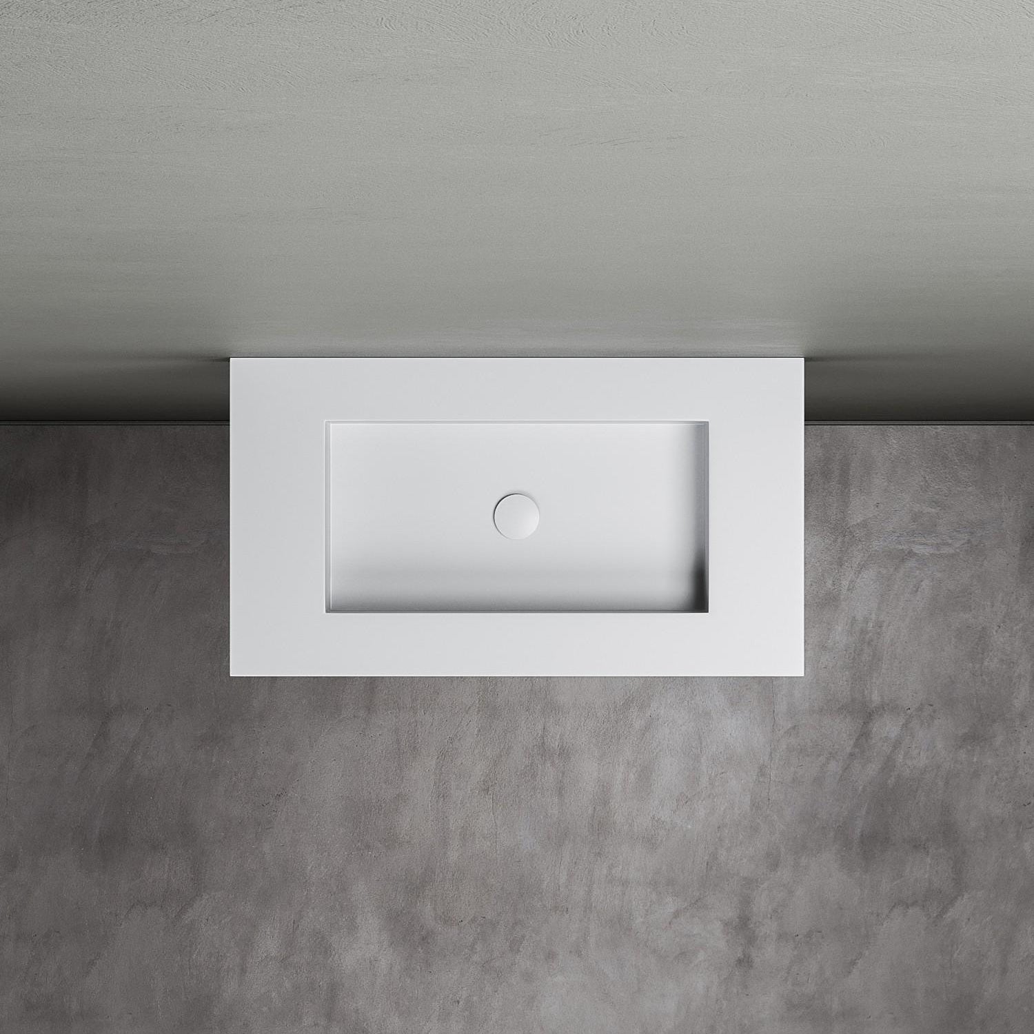 ACQUAPAZZA KUBE60 INTEGRATED BASIN FOR WALL-MOUNTED TOP
