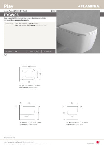 FLAMINIA PLAY SLOW-CLOSE SLIM SEAT