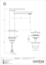GATTONI RUBINETTERIA COLOR MIX SINGLE LEVER BASIN MIXER WITH POP-UP WASTE