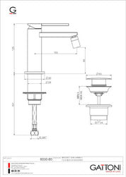GATTONI RUBINETTERIA COLOR MIX BIDET MONOCOMANDO CON PILETTA