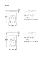 VILLEROY & BOCH O.NOVO CLOSE-COUPLED, FLOOR-STANDING WC