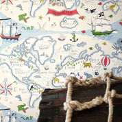 SANDERSON CARTA DA PARATI TREASURE MAP VANILLA/MULTI