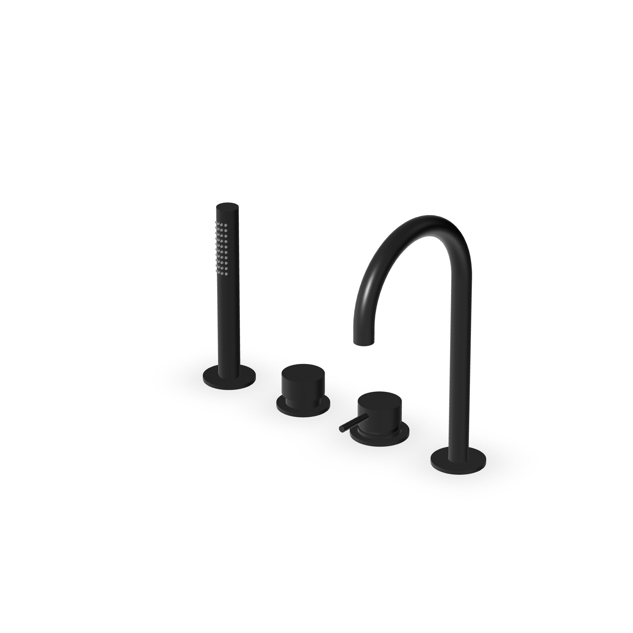 ZUCCHETTI HELM 4-HOLE DECK-MOUNTED SINGLE-LEVER BATH MIXER
