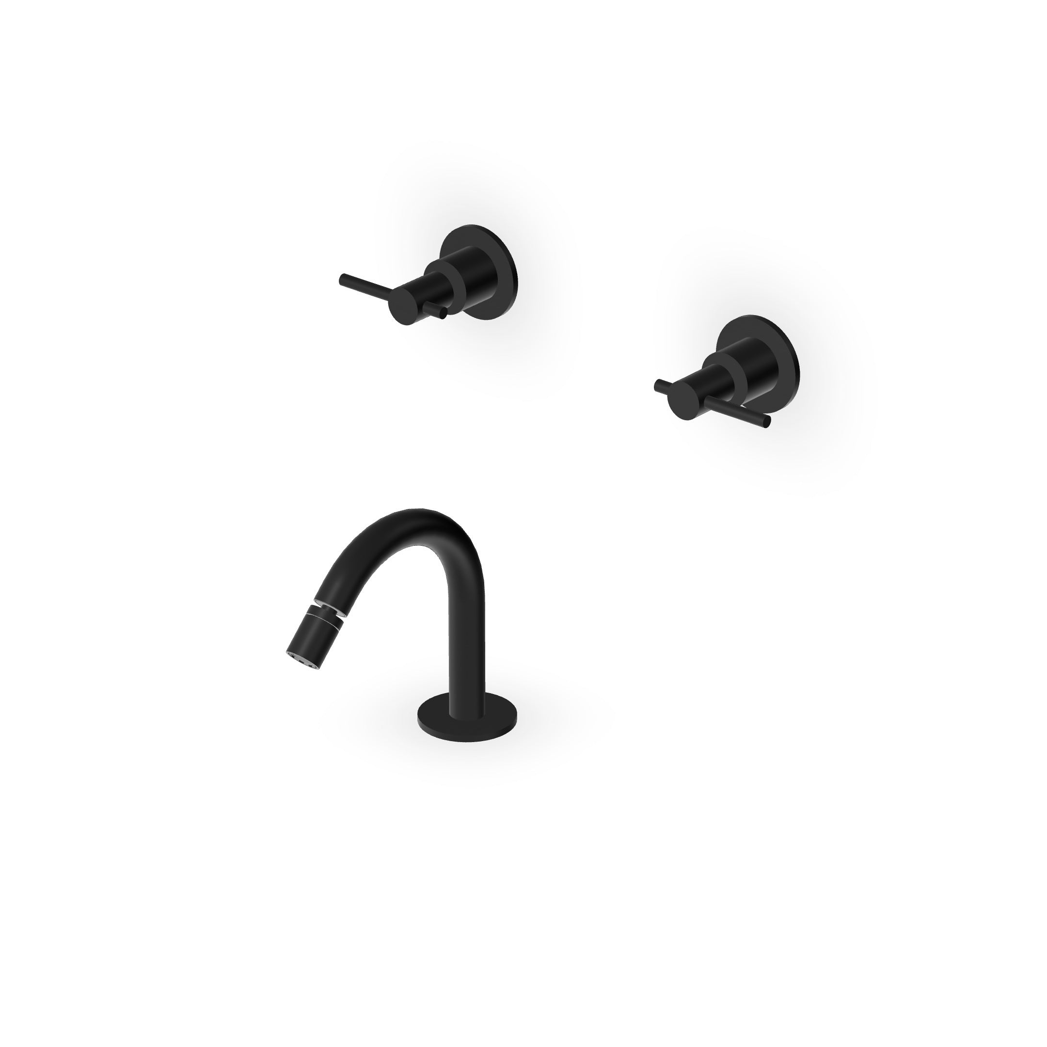 ZUCCHETTI HELM BUILT-IN BIDET MIXER WITH DECK-MOUNTED SPOUT