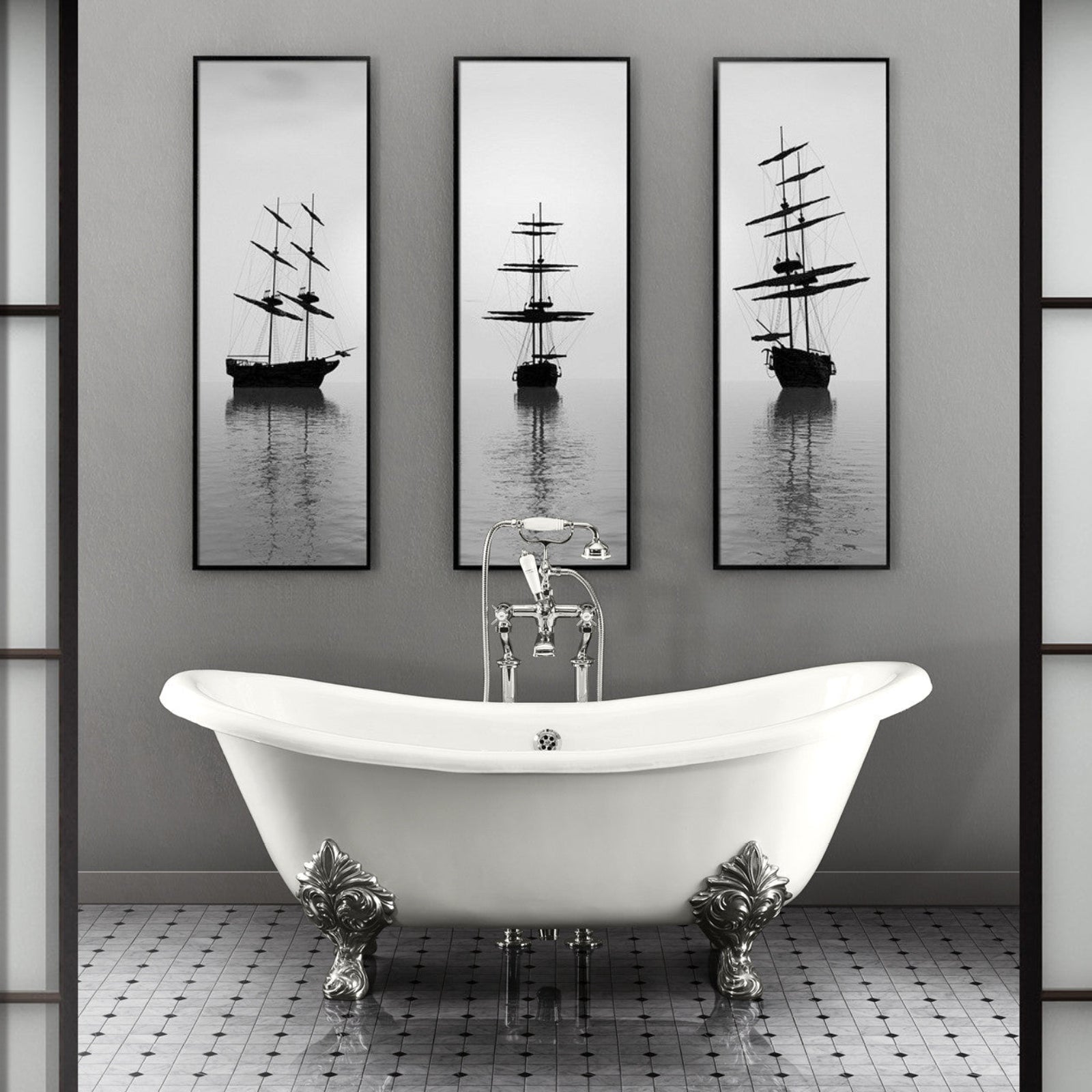 DEVON&DEVON CHÉRIE BATHTUB WITH FLORA FEET