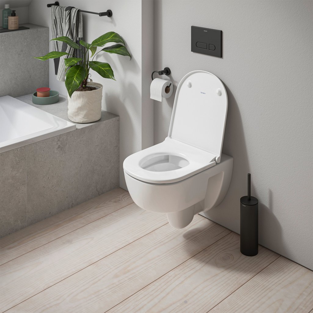 DURAVIT D-CODE RIMLESS WALL-MOUNTED TOILET WITH SEAT