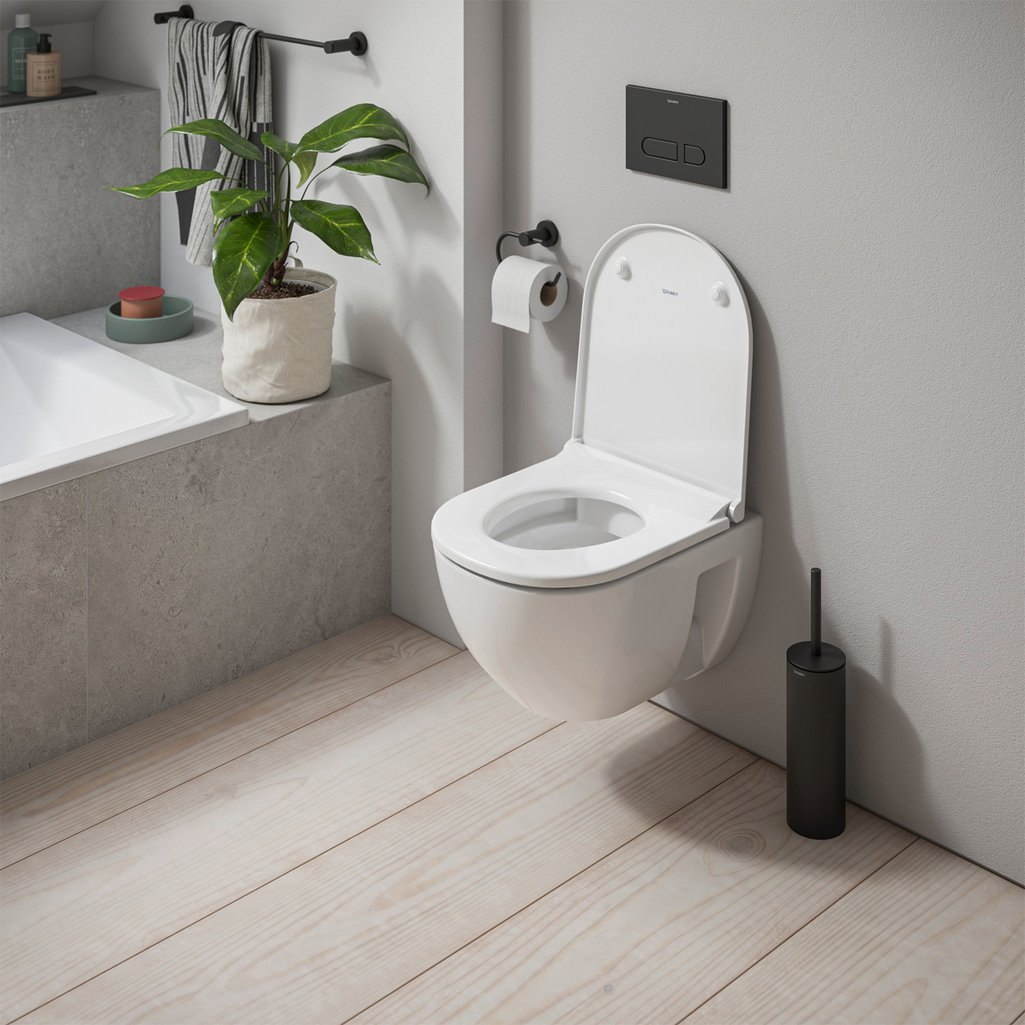 DURAVIT D-CODE RIMLESS WALL-MOUNTED TOILET SET W/SEAT