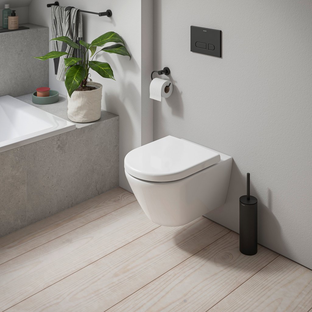 DURAVIT D-CODE WALL-MOUNTED RIMLESS TOILET WITH SEAT