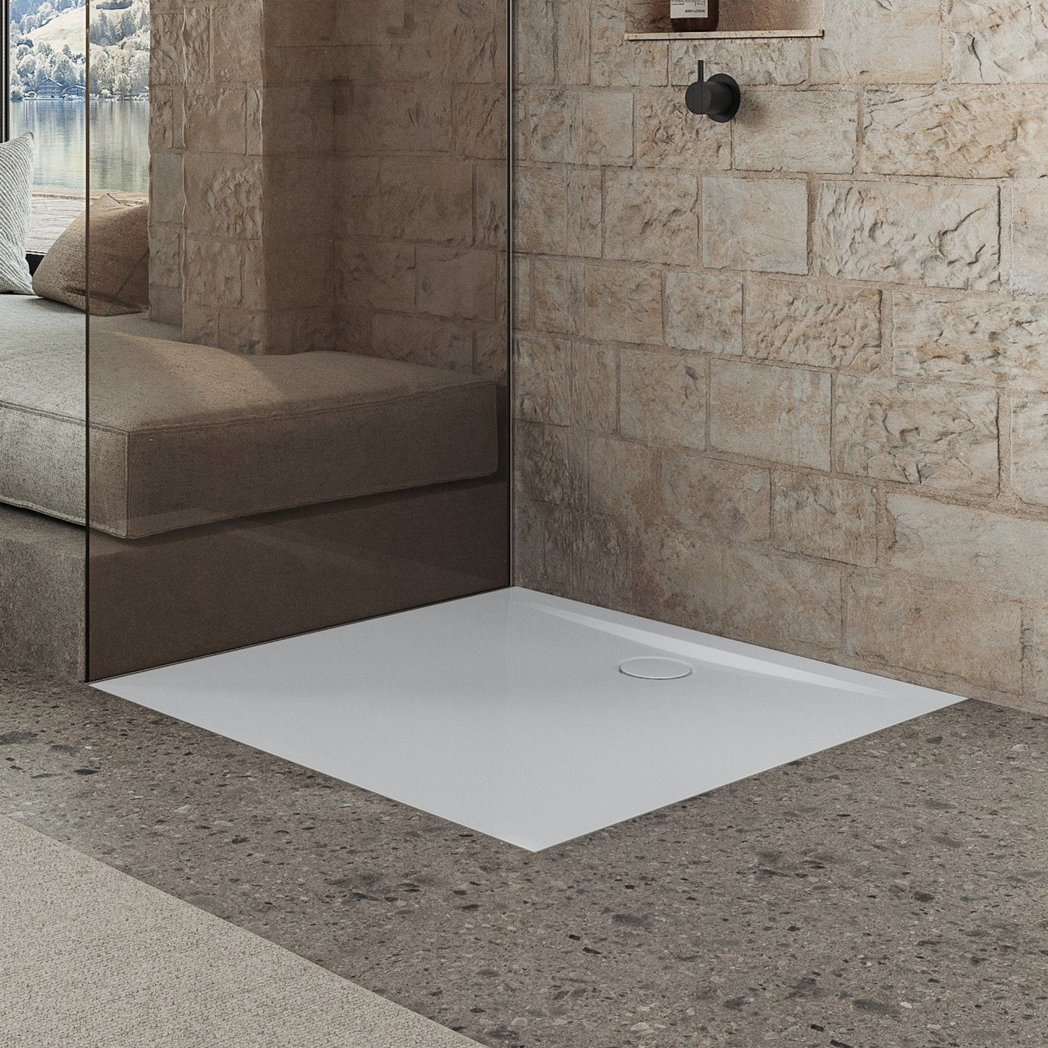 KALDEWEI SUPERPLAN ZERO INVISIBLE GRIP Square Shower Tray